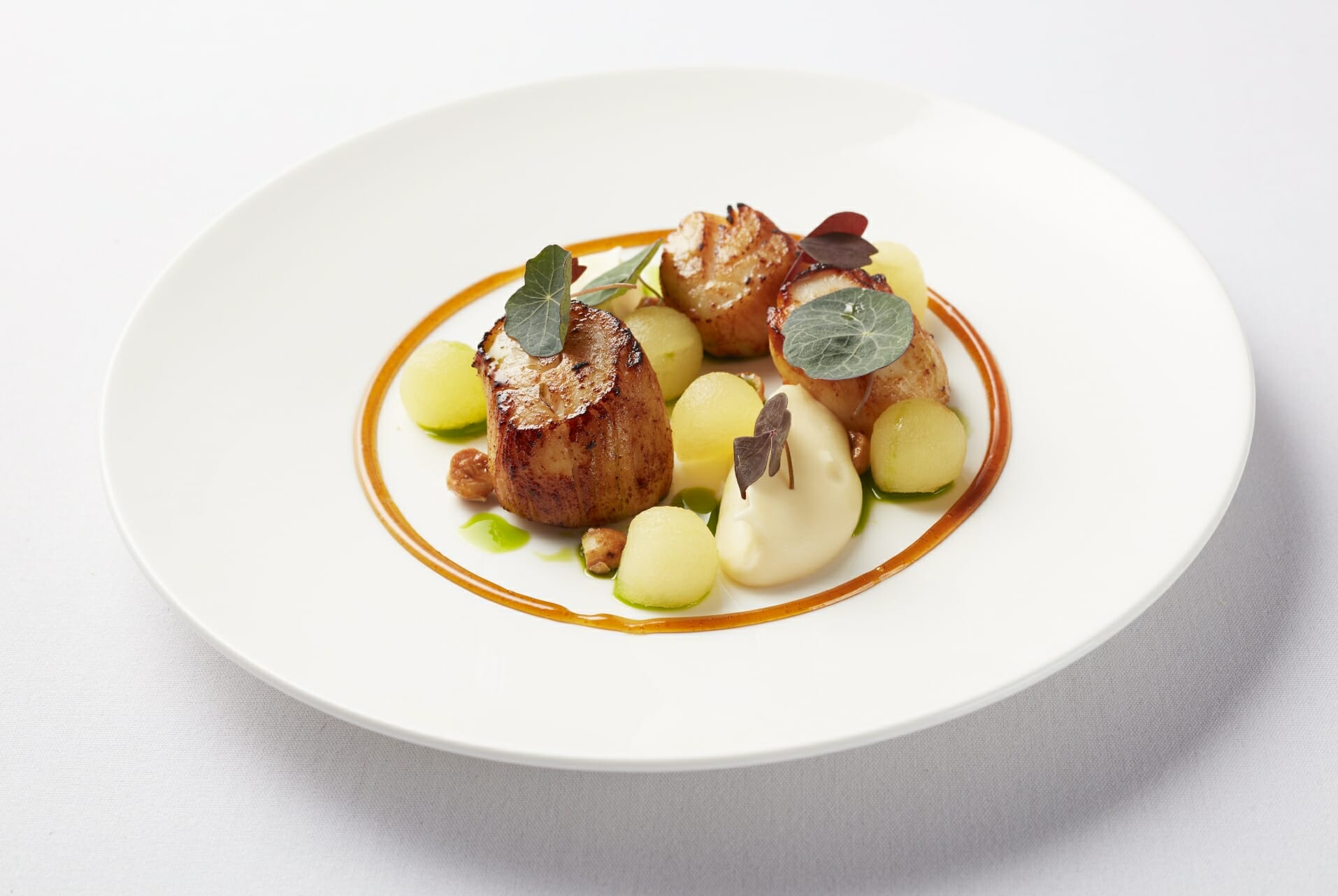 Fine dining dish exquisitely presented.